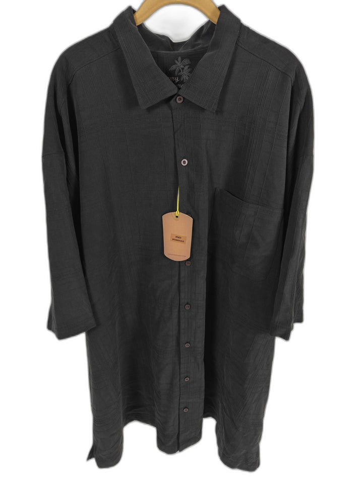 Mens Tommy Bahama Silk Button Up Shirt Black 3XL