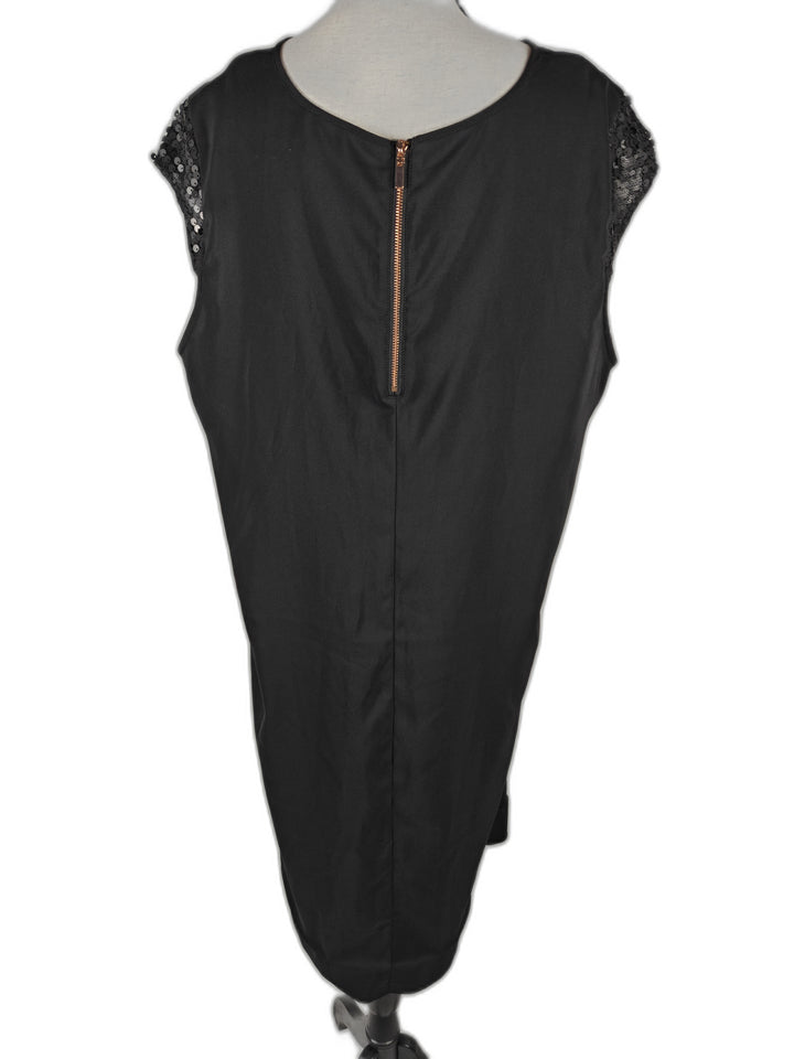 Women’s Mossimo Sequin Sleeve Shift Dress Black Size XXL