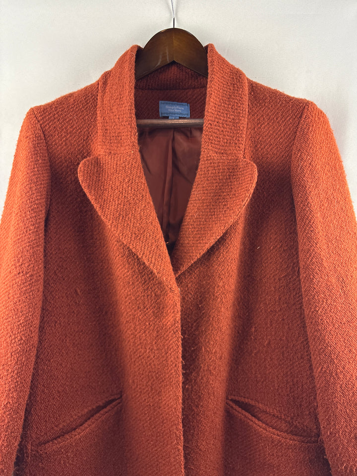 Women’s Simply Vera Large Pumpkin Orange Trench Coat