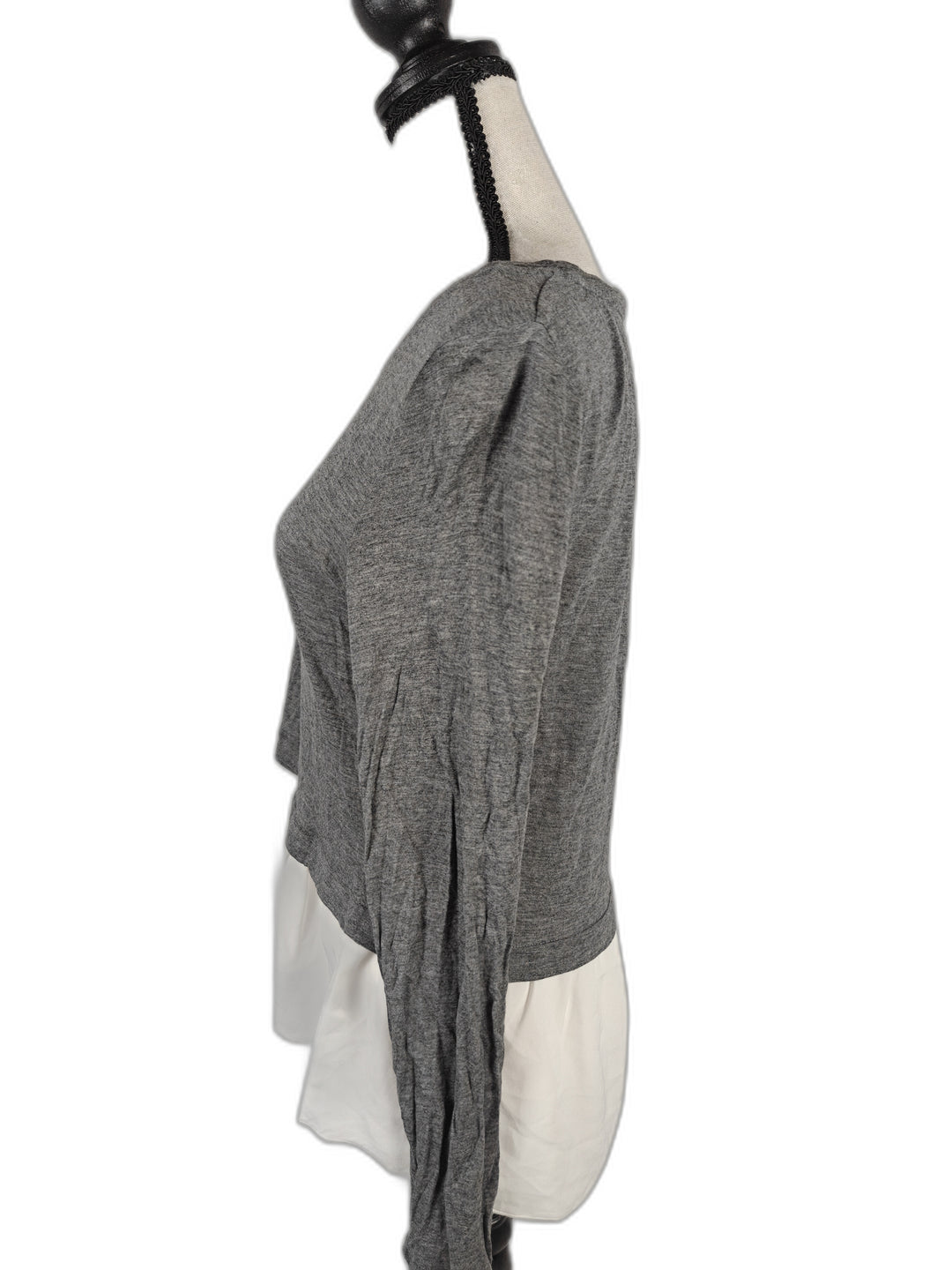 Women’s Hinge Layered Top Gray White Medium