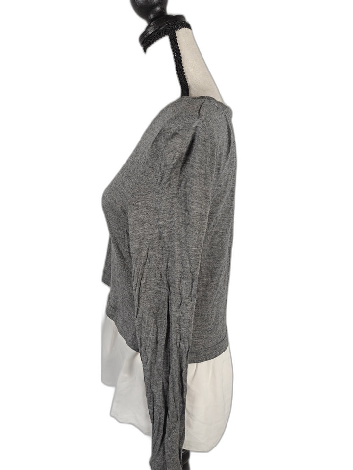 Women’s Hinge Layered Top Gray White Medium