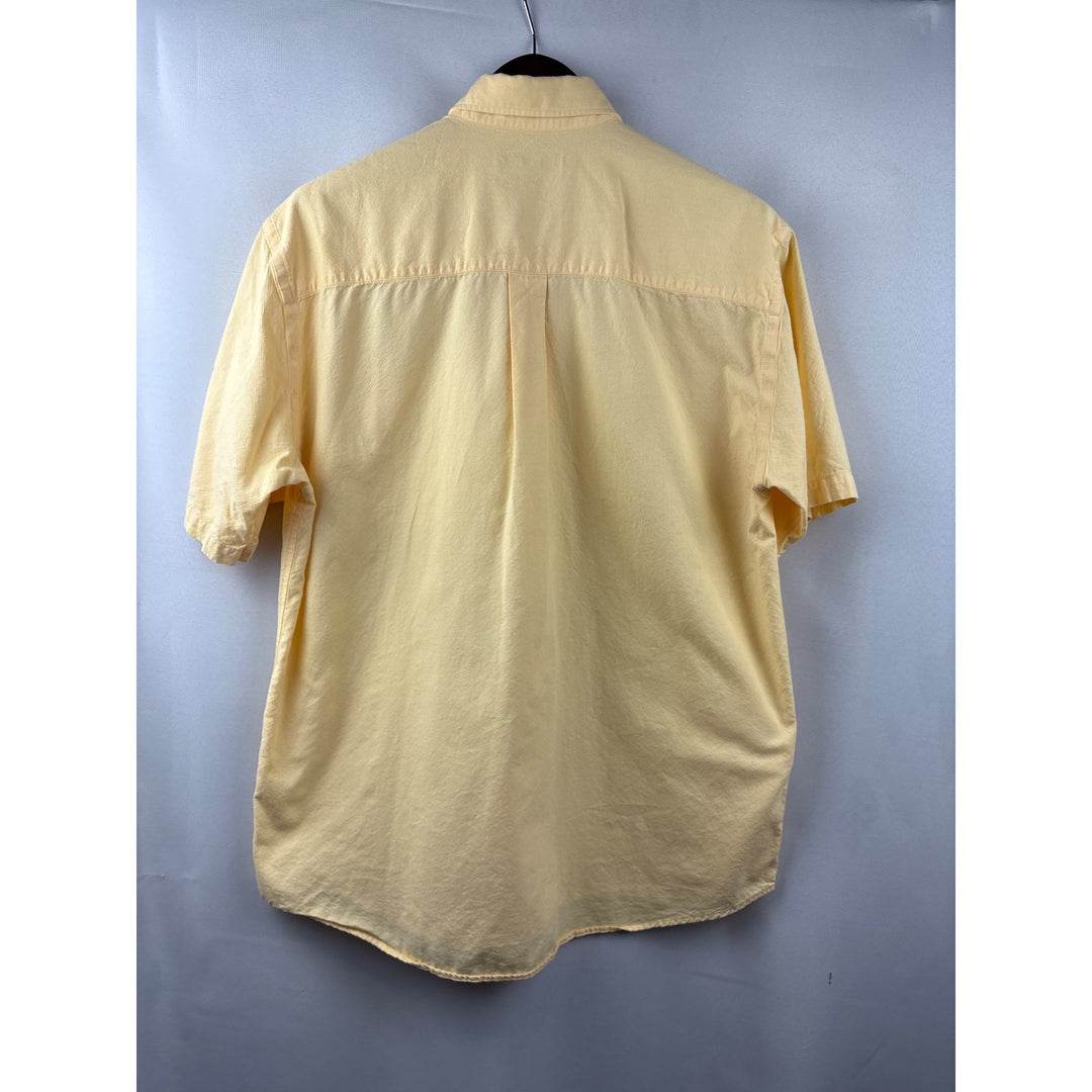 Men’s Vintage Cutter & Buck Large Butter Yellow Button Up Shirt