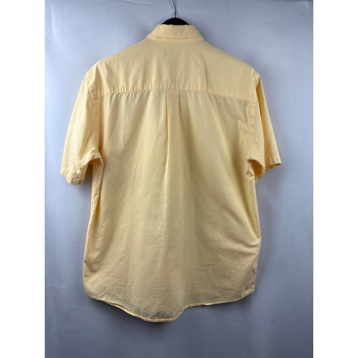 Men’s Vintage Cutter & Buck Large Butter Yellow Button Up Shirt