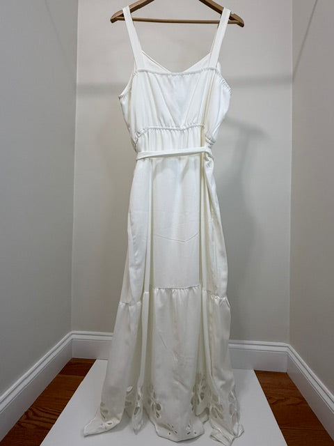 Simply Vera Vera Wang Embroidered Hem Maxi Dress White SzXL