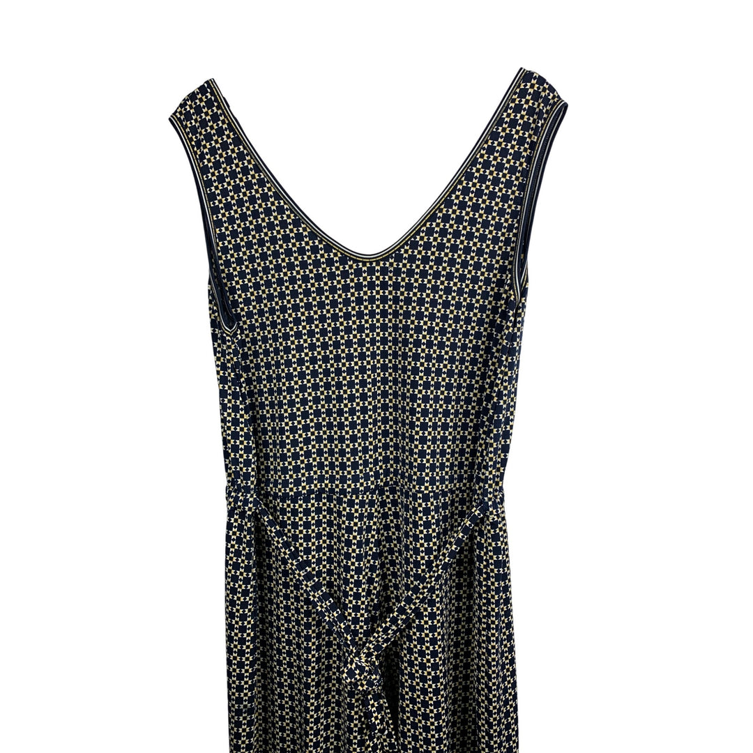 Max Studio Womens XL Sleeveless Geometric Print Jumpsuit With V-Neckline