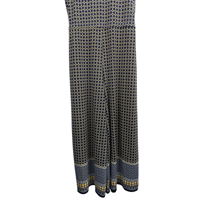 Max Studio Womens XL Sleeveless Geometric Print Jumpsuit With V-Neckline