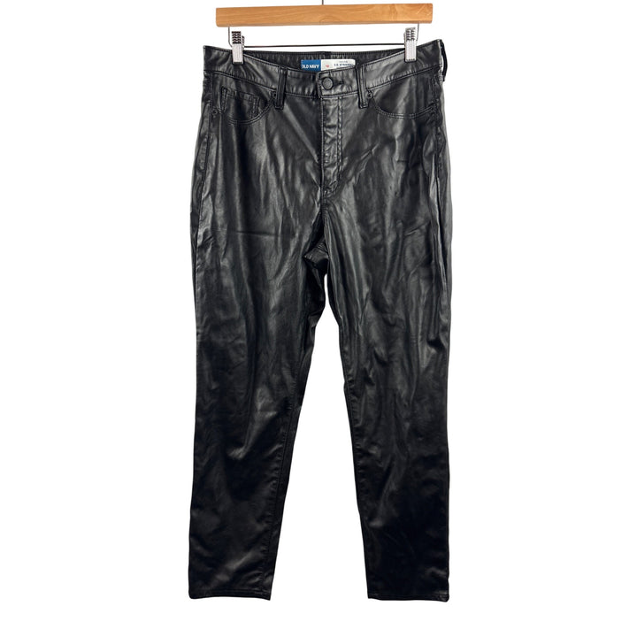 Women’s Old Navy Size 12 Faux Black Leather Pants