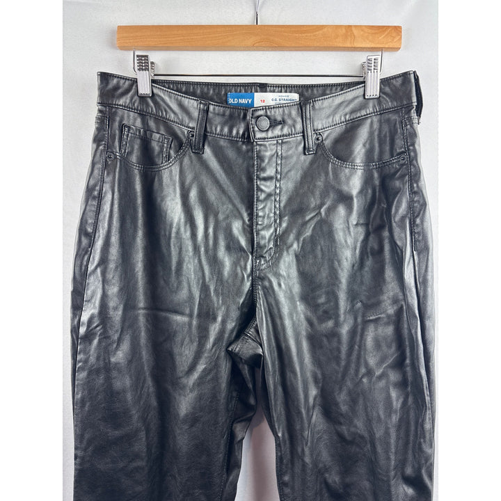 Women’s Old Navy Size 12 Faux Black Leather Pants