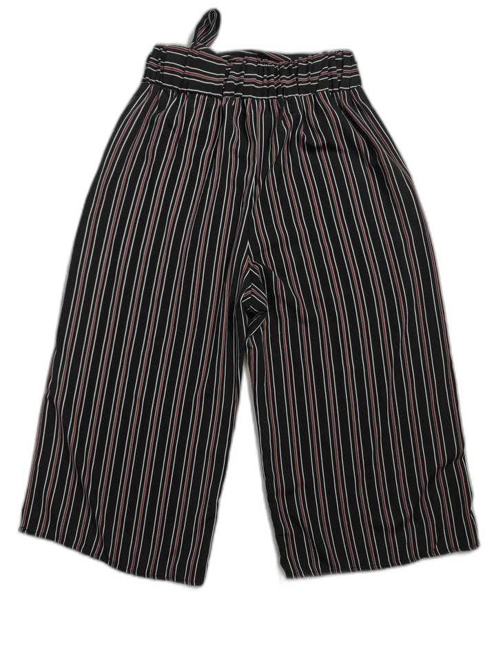 Womens West Kei Wide Leg Pants Black Striped Size Medium