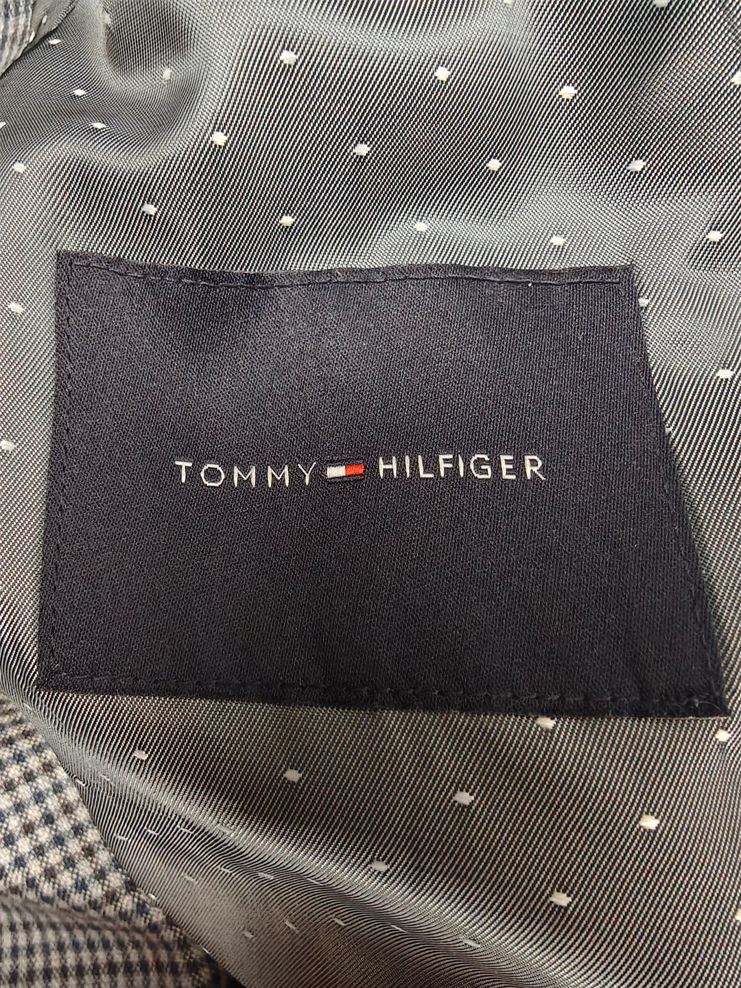 Men’s Tommy Hilfiger Blazer Gray Check Size 46 Large