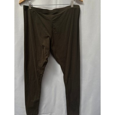 Brown Elastic Waistband Leggings