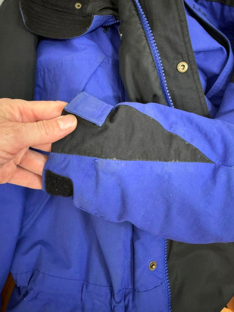 L.L.Bean Vintage Insulated Hooded Parka – Royal Blue &amp; Black SzLReg