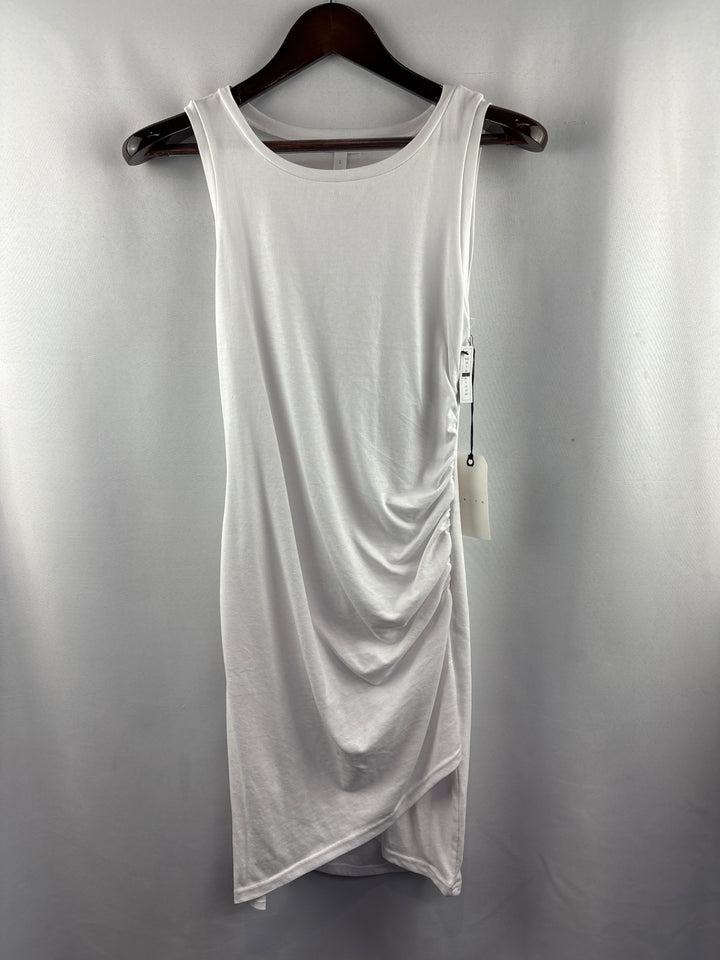 Women’s Leith Large White Ruched Midi Bodycon Dress