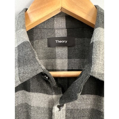 Men’s Menlo/ Bantam Check Theory Button Down Flannel Size S/P