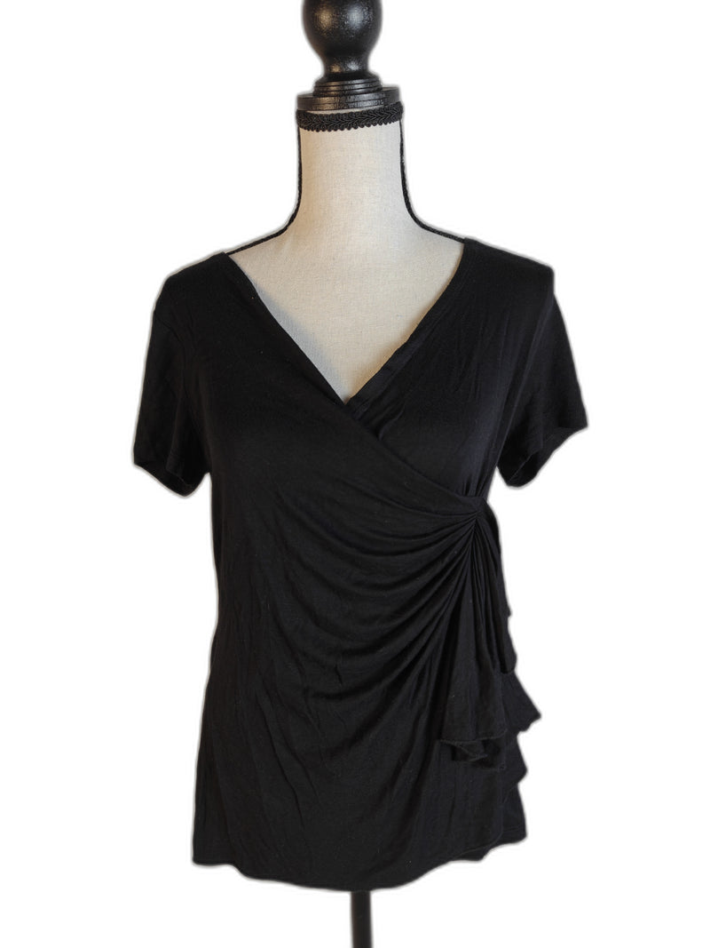 Women's, Tahari, Wrap Top, Black, Size Unknown