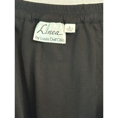 Women’s Linea by Louis Dell”Olio Black Embroidered Floral Maxi Skirt Sz L