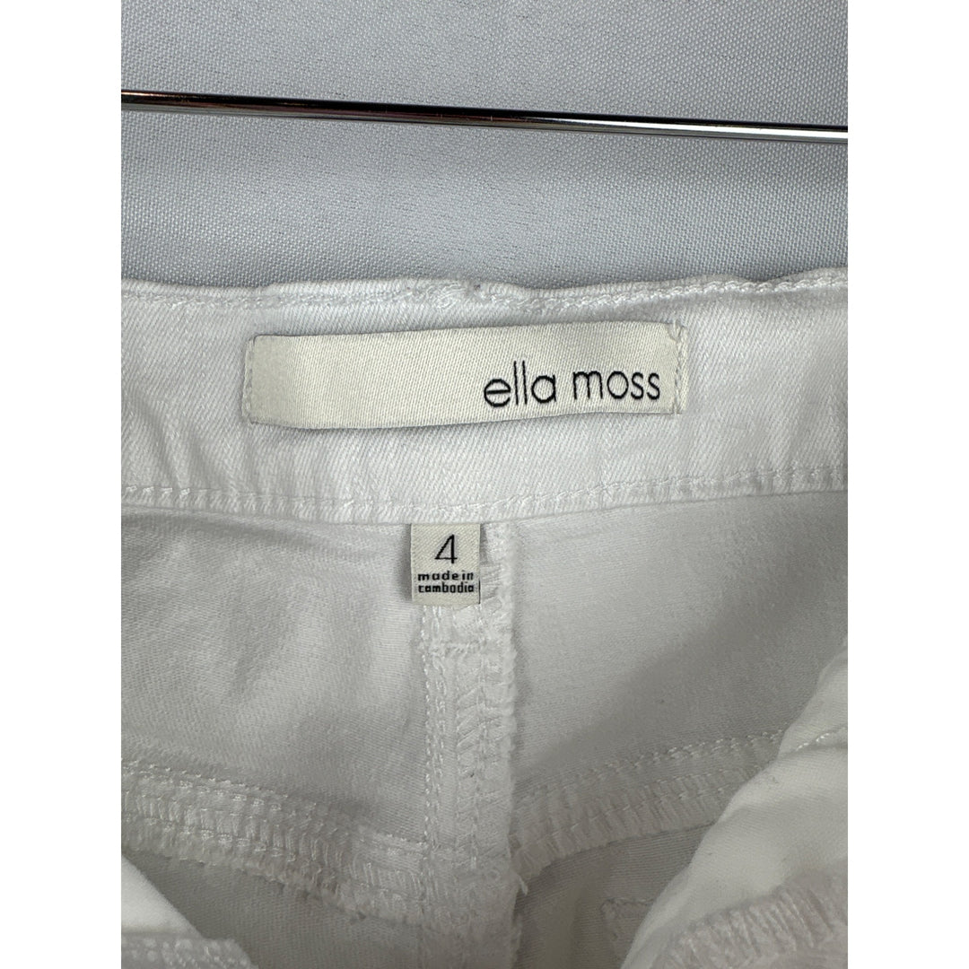 Ella Moss Womens White Jeans Size 4 Cotton & Spandex Blend