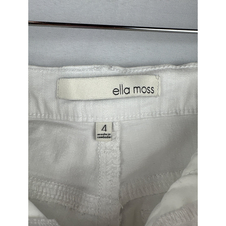 Ella Moss Womens White Jeans Size 4 Cotton & Spandex Blend
