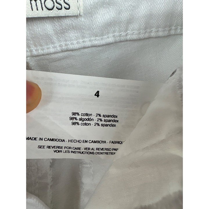 Ella Moss Womens White Jeans Size 4 Cotton & Spandex Blend