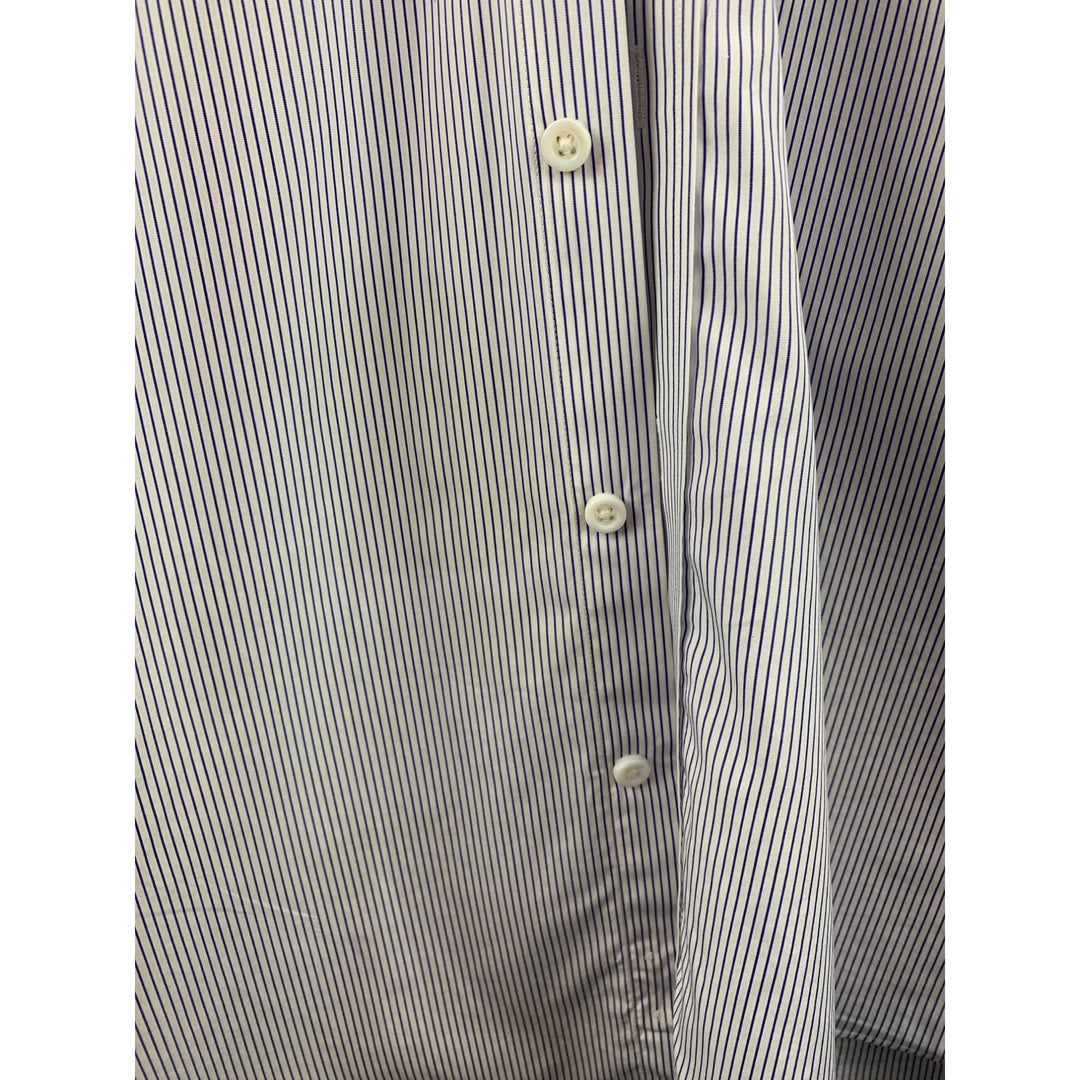 Mens J. Crew Slim Fit Blue & White Striped Dress Shirt Size M