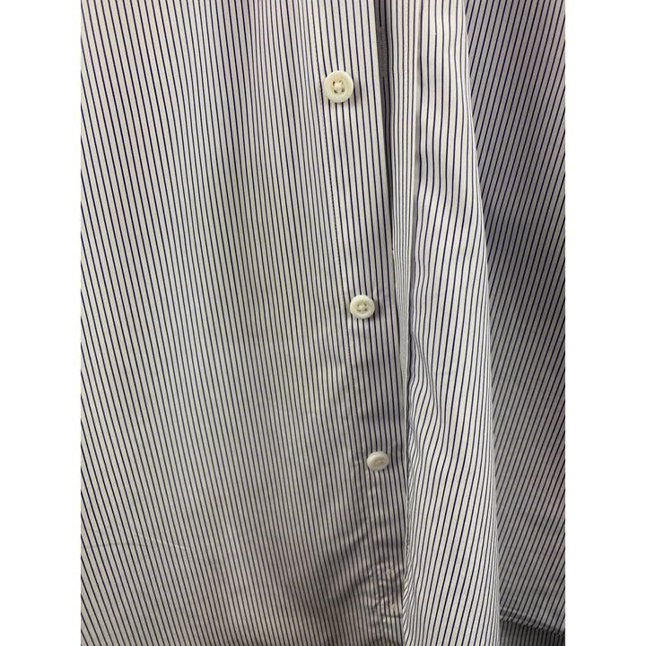 Mens J. Crew Slim Fit Blue & White Striped Dress Shirt Size M
