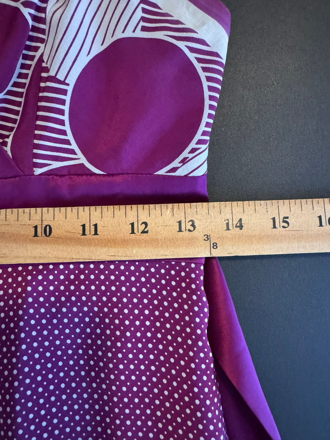 Ted Baker "Betria" Purple Silk Slip Dress, Empire Waist, Midi-Length, Size 1