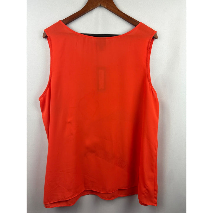 Women’s Worthington Size 1X Orange Tank with Gold Beading Design