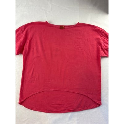 Oh My Gauze! Womens Pink High-Low Top M