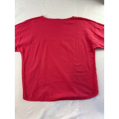 Oh My Gauze! Womens Pink High-Low Top M