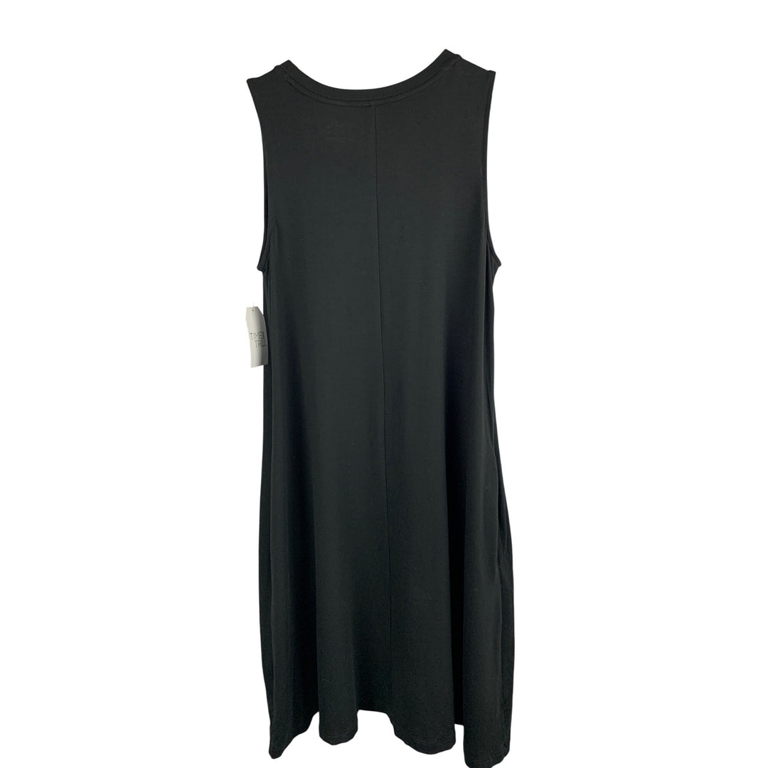 TT Womens Sleeveless Knit Dress M Black Rayon/Spandex