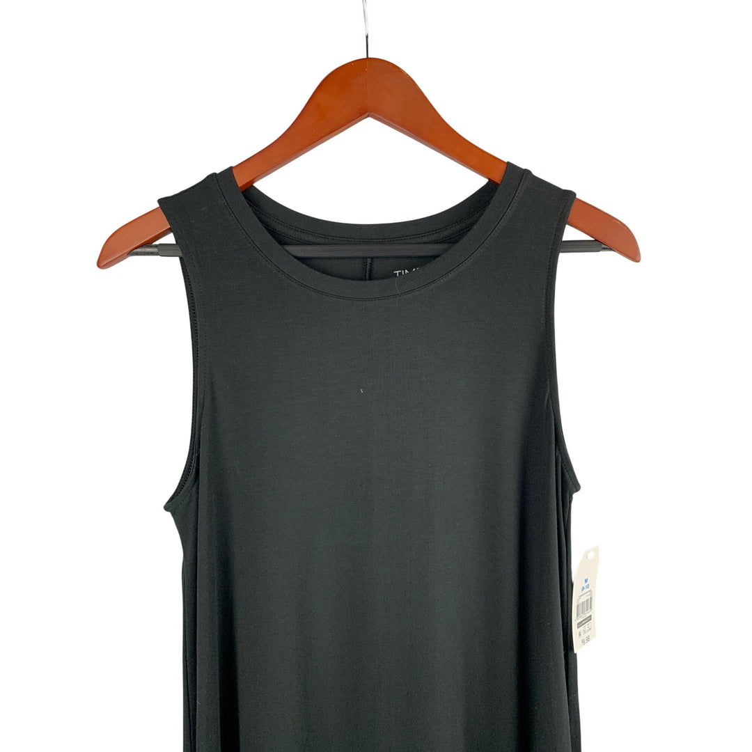 TT Womens Sleeveless Knit Dress M Black Rayon/Spandex