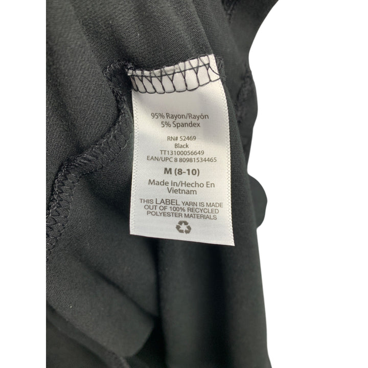 TT Womens Sleeveless Knit Dress M Black Rayon/Spandex