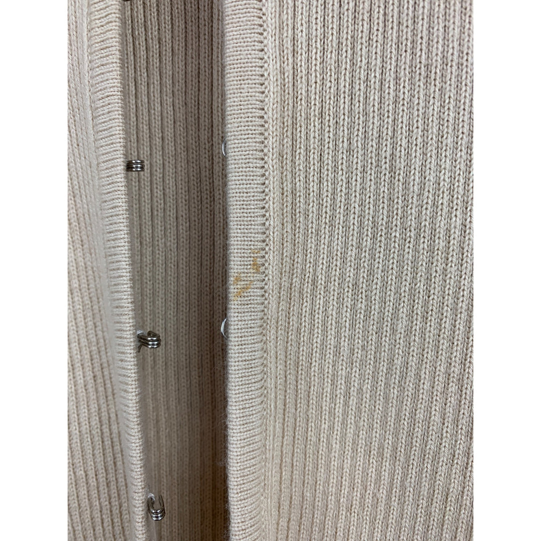 Gap Womens XS Beige Ribbed Cotton Cardigan Sweater