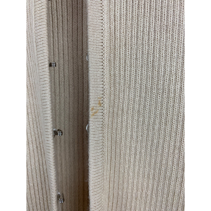 Gap Womens XS Beige Ribbed Cotton Cardigan Sweater