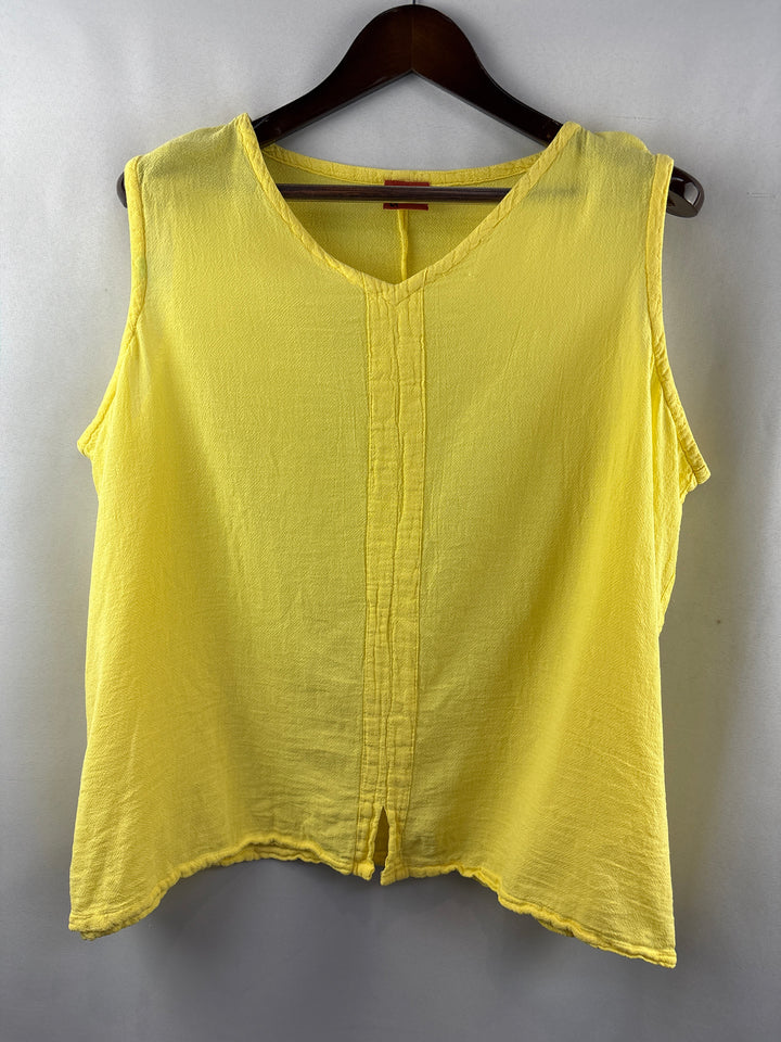Women’s Oh My Gauze! XXL Bright Yellow Sleeveless Blouse