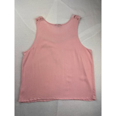 Women’s Ambiance Size 2XL Pink Embroidered Tank Top.