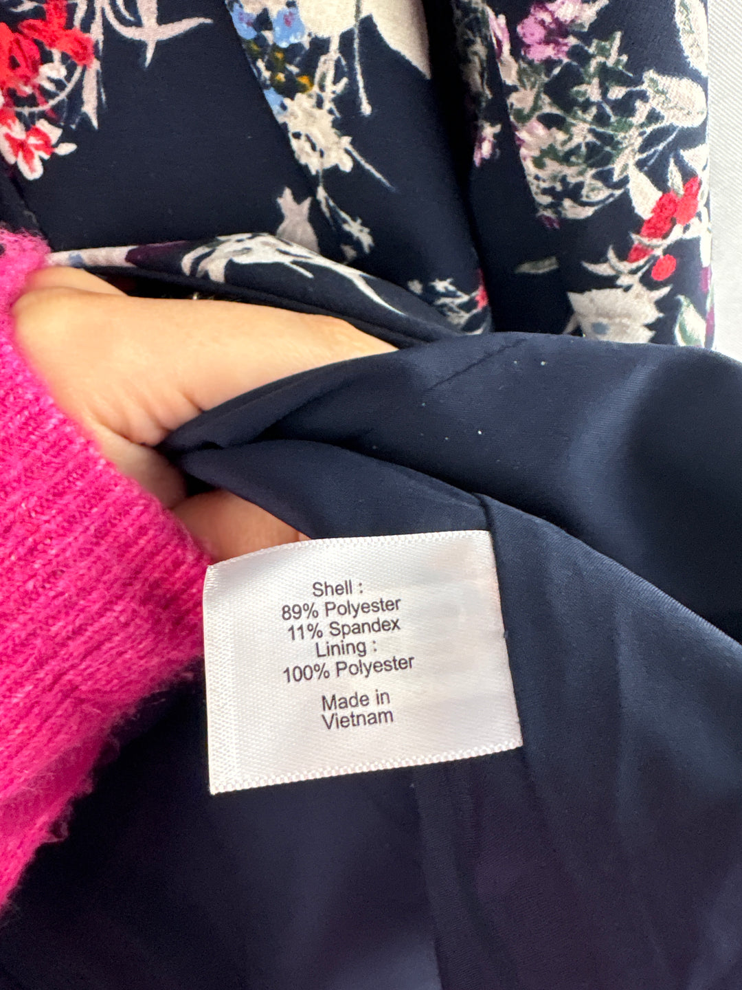 Women’s Lane Bryant Size 16 Navy Blue Floral Blazer