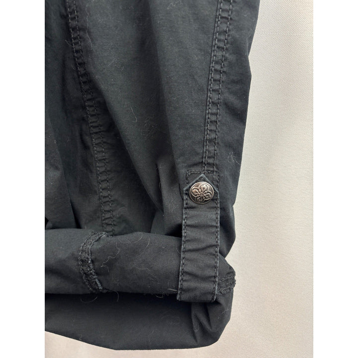 Lane Bryant Womens Black Capri Cargo Pants Size 14 Cotton/Spandex