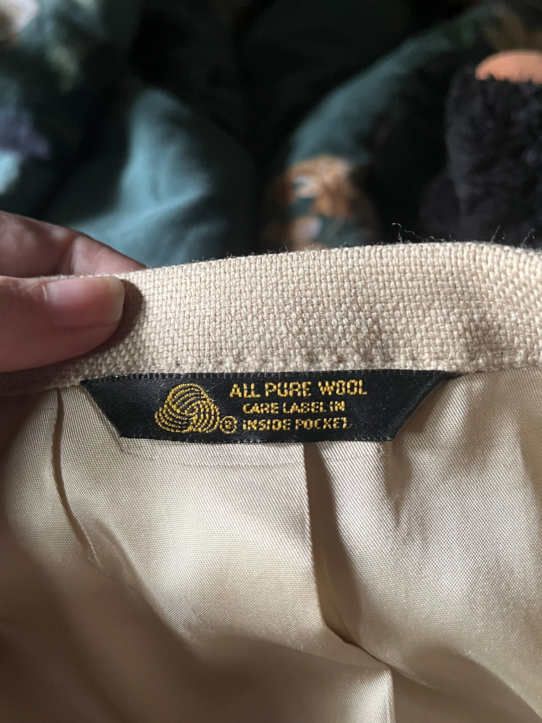 Vintage Men's Tan All Pure Wool Suit Jacket Size XL