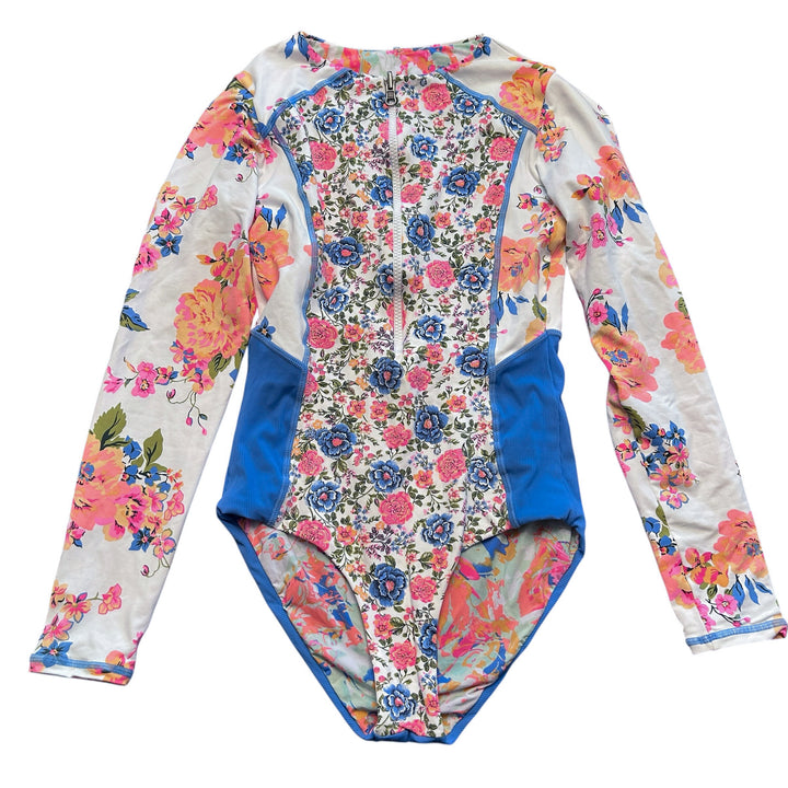 Maaji Women's XS Swimsuit Free Spirit Triton Surf One Piece Reversible Longsleeves Sunblock