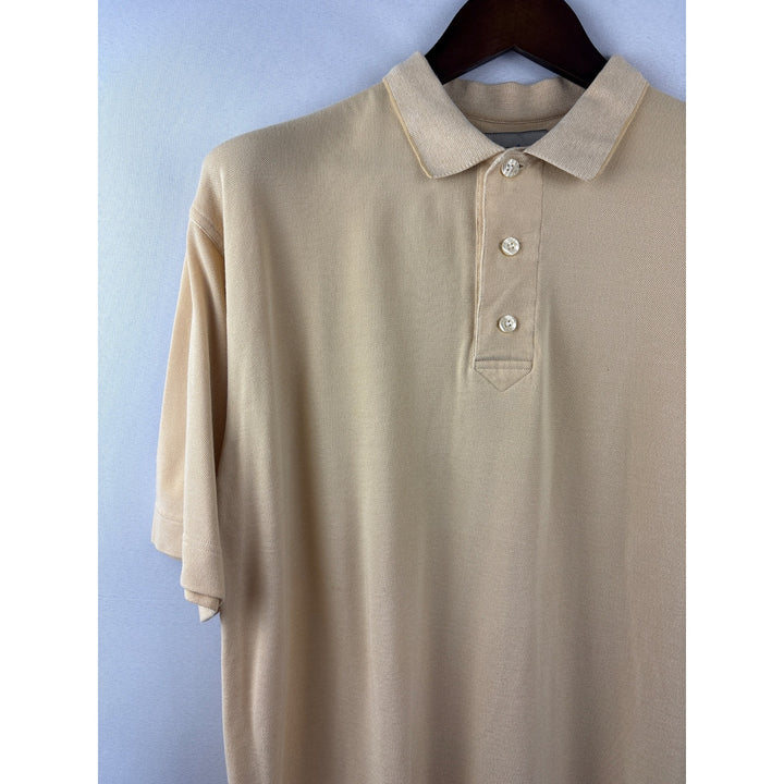 Men’s Vintage Cutter & Buck Large Pale Yellow Polo Shirt