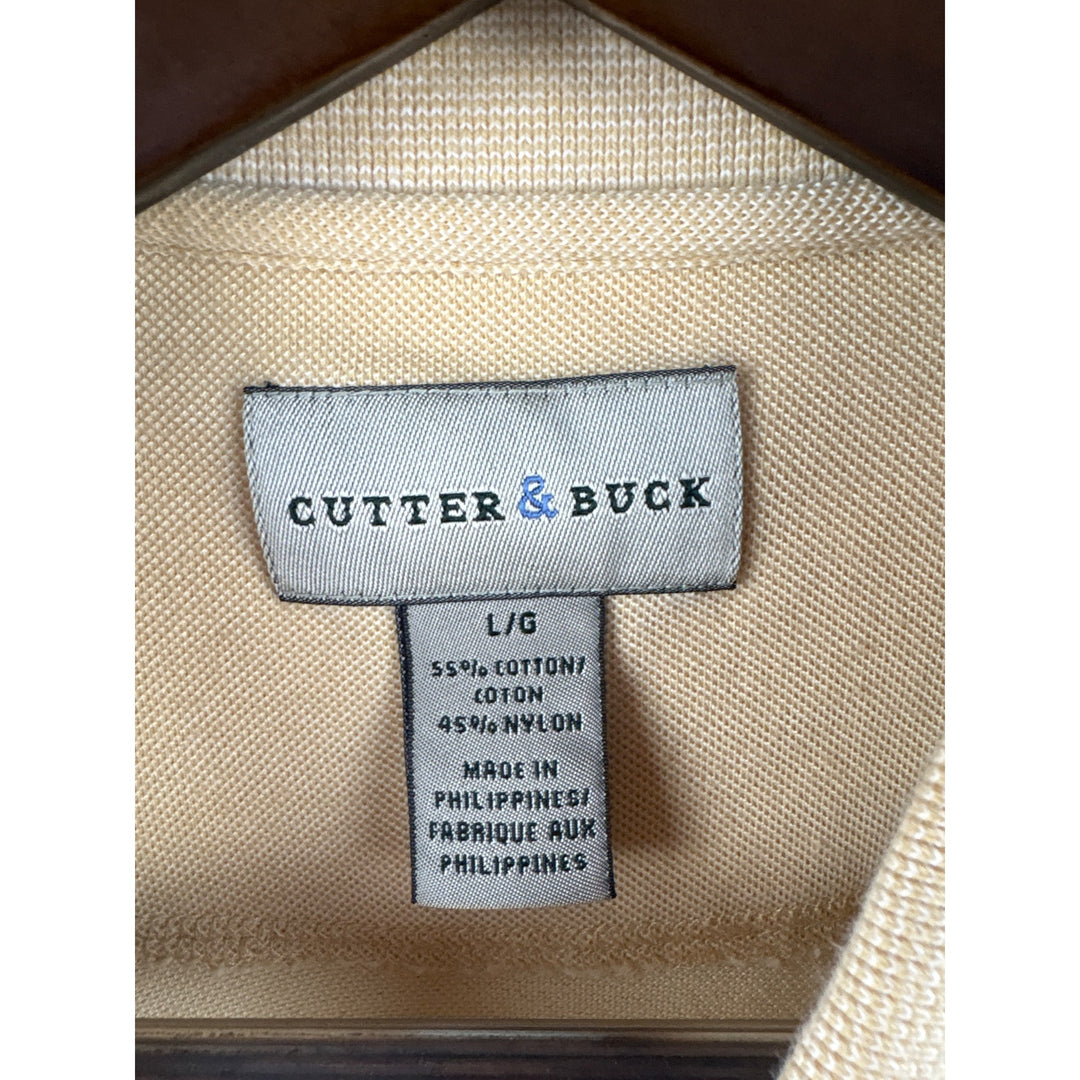 Men’s Vintage Cutter & Buck Large Pale Yellow Polo Shirt