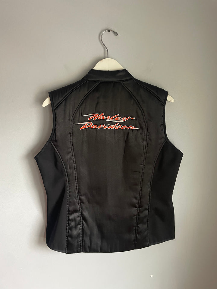 Harley Davidson Riding Gear Womens Insulated Thinsulate Vest Black Sz L