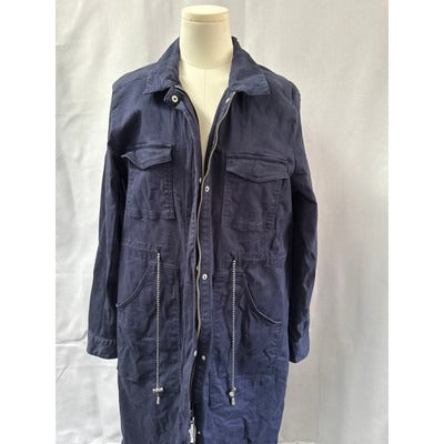 Vintage Navy Blue Military Style Field Jacket