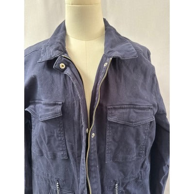 Vintage Navy Blue Military Style Field Jacket
