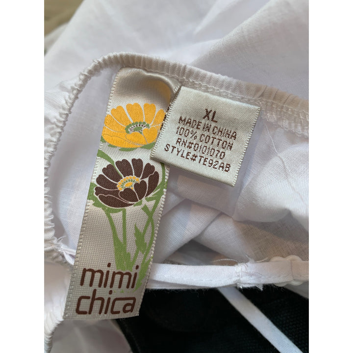 Nordstrom Rack White Embroidered Floral Camisole Top X Large Mimi Chica 100% Cotton