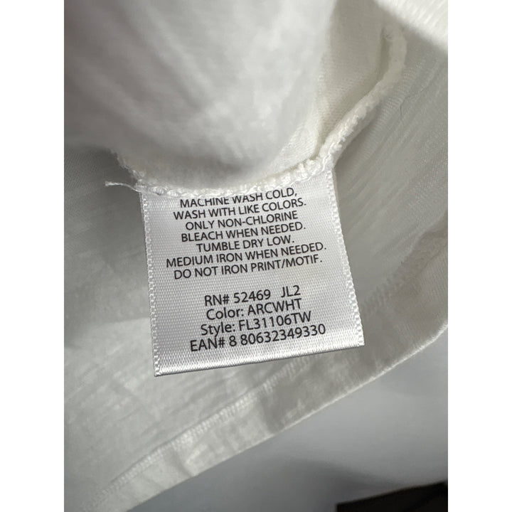 Faded Glory Womens Short Sleeve White T-Shirt S 4-6 100% Cotton