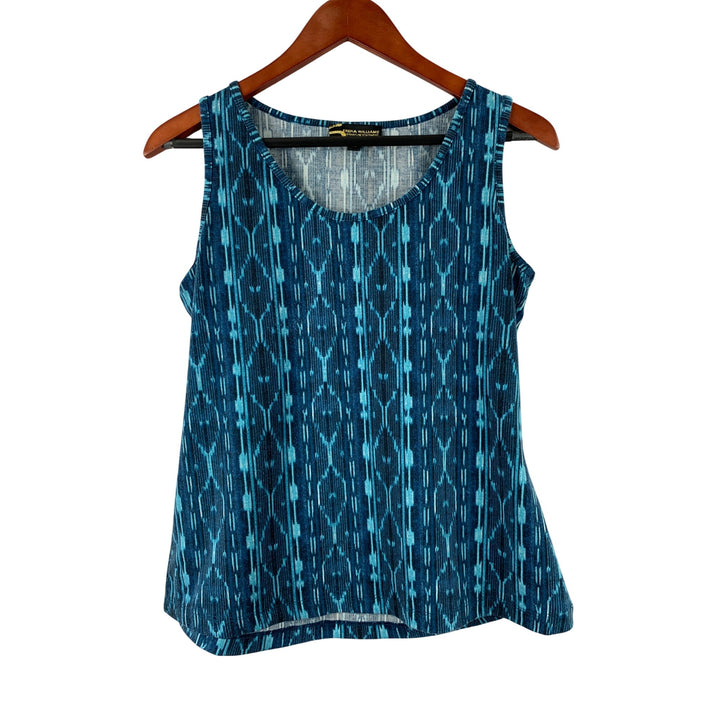 Serena Williams Signature Statement Womens S Blue Patterned Tank Top