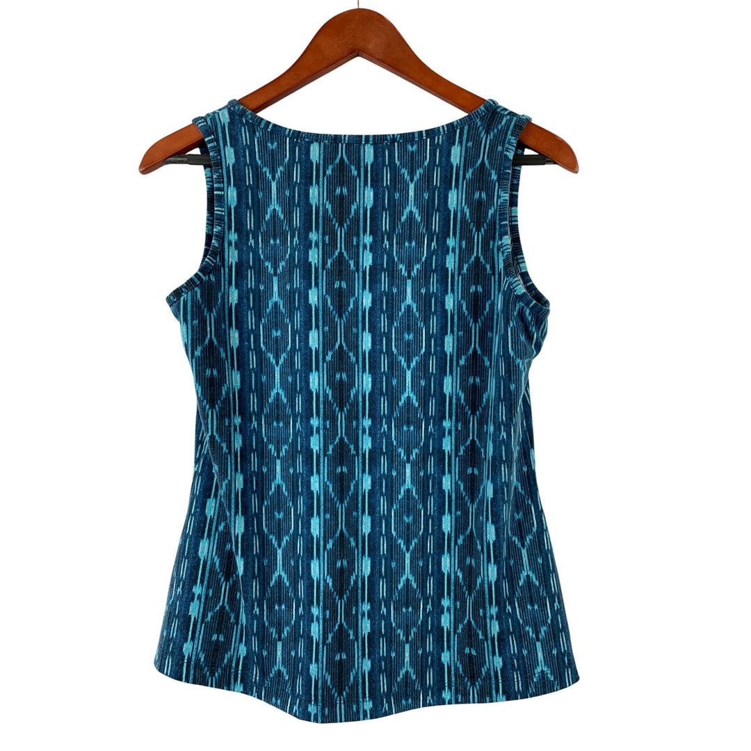 Serena Williams Signature Statement Womens S Blue Patterned Tank Top