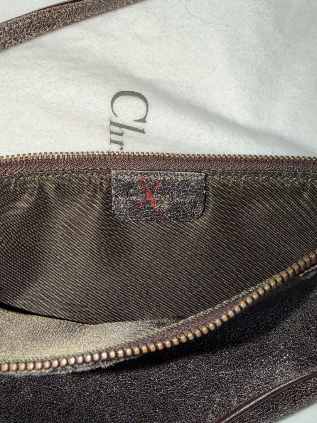 Christian Dior by John Galliano 2001 Vintage Leather Saddle Pochette Shoulder Bag
